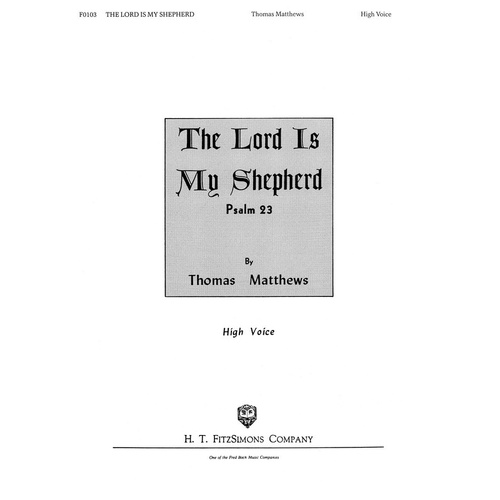 Lord Is My Shepherd Vocal Solo (High) (Sheet Music)