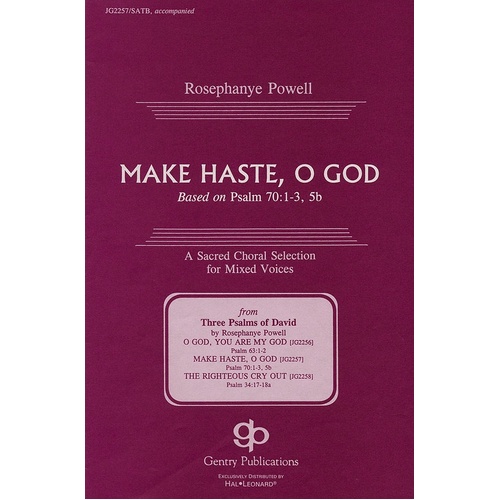 Make Haste O God SATB (Octavo)