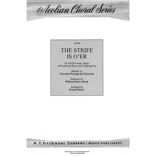 Strife Is Oer SATB (Octavo)