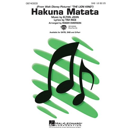 Hakuna Matata SAB (Octavo)