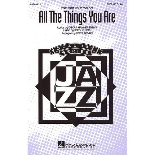 All The Things You Are SATB Arr Zegree (Octavo)
