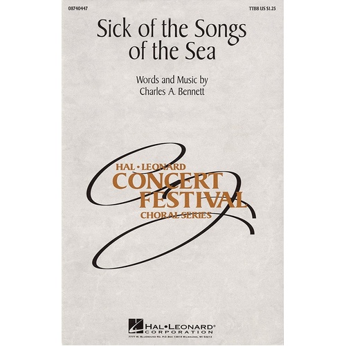 Sick Of The Songs Of Sea TTBB (Octavo)