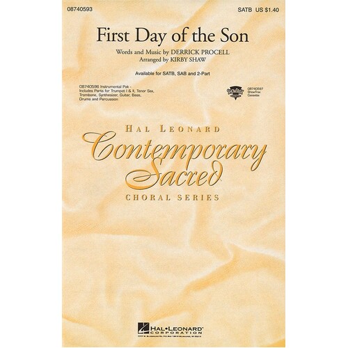 First Day Of The Son SATB Arr Shaw