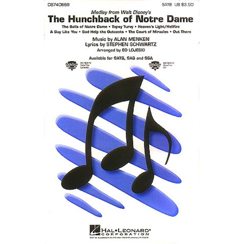 Hunchback Of Notre Dame Choral Medley SATB (Octavo)