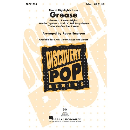 Grease (Choral Highlights) 2Pt (Octavo)
