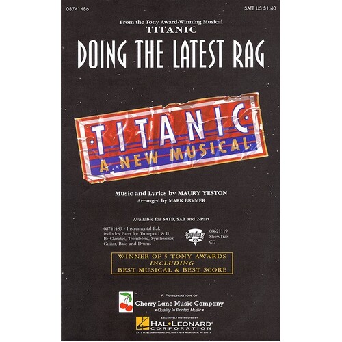 Doing The Latest Rag From Titanic SATB