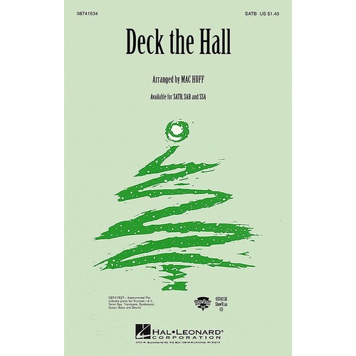 Deck The Hall SATB Arr Huff (Octavo)