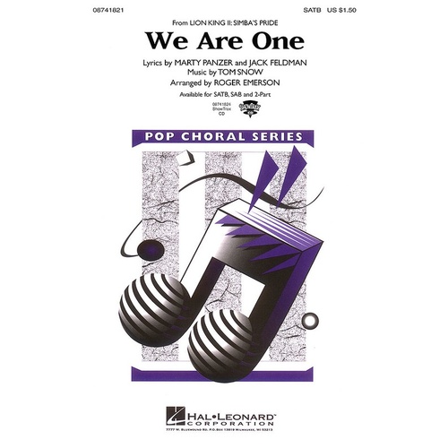 We Are One From Lion King 2 ShowTrax CD (CD Only)