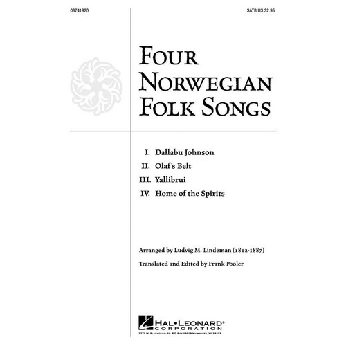 Norwegian Folk Songs 4 SATB A Cappella