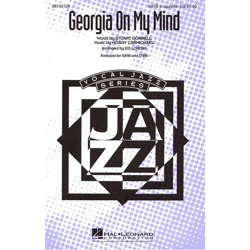 Georgia On My Mind SATB Acap (Octavo)