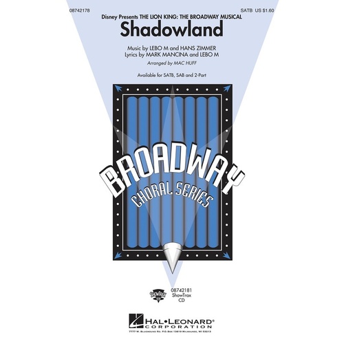 Shadowland From Lion King SATB 