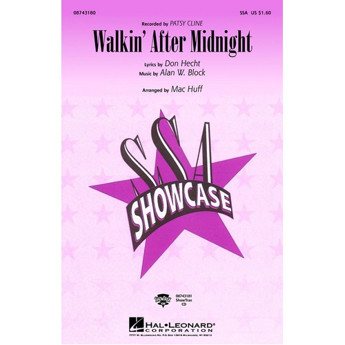 Walkin After Midnight SSA (Octavo)