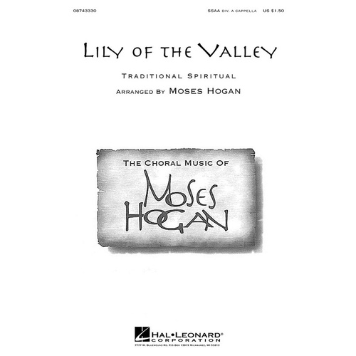 Lily Of The Valley SSAA Div A Cappella (Octavo)