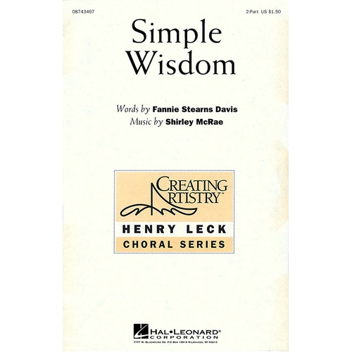 Simple Wisdom 2Pt (Octavo)