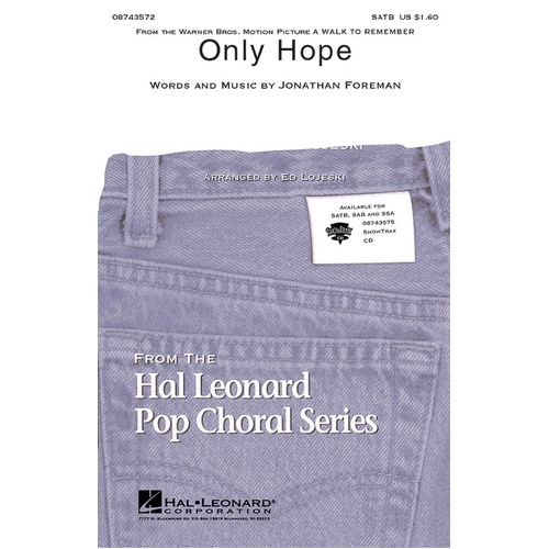 Only Hope ShowTrax CD (CD Only)