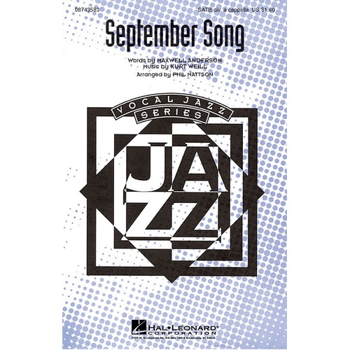 September Song SATB Div A Cappella (Octavo)