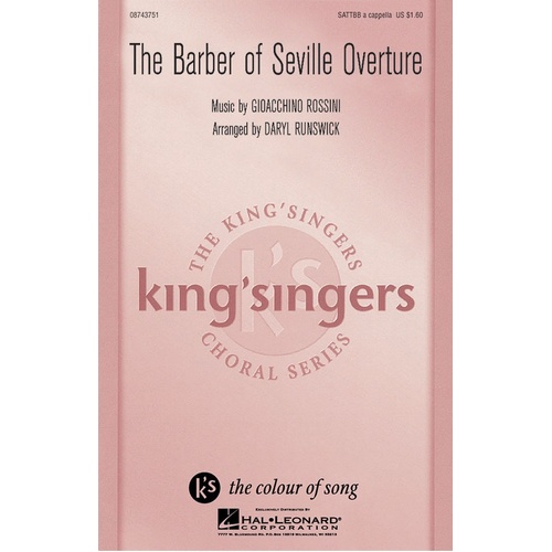 Barber Of Seville Overture SaTTBB A Cappella (Octavo)