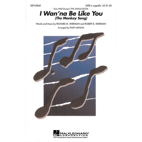 I Wanna Be Like You SATB A Cappella (Octavo)