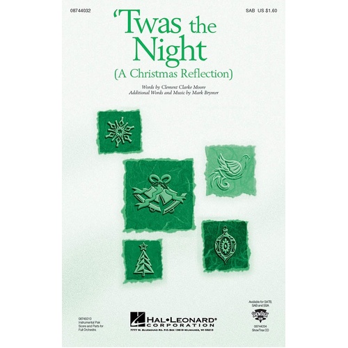 Twas The Night SAB (Octavo)