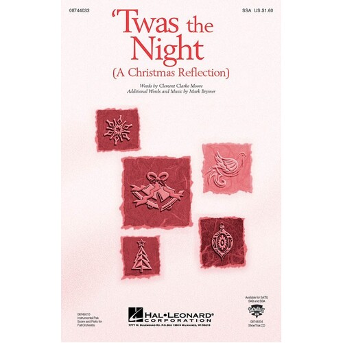 Twas The Night SSA (Octavo)