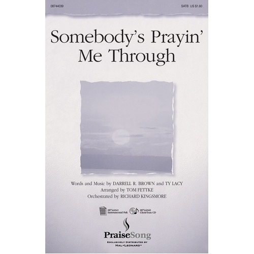 Somebodys Prayin Me Through SATB (Octavo)