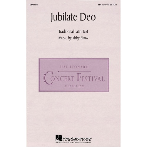 Jubilate Deo SSA A Cappella (Octavo)