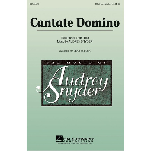 Cantate Domino SSAB A Cappella (Octavo)