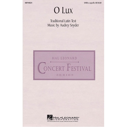 O Lux SATB Acappella (Octavo)