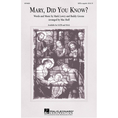 Mary Did Know SATB Ac (Octavo)