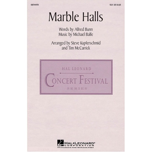 Marble Halls SSA - Key Of C (Octavo)