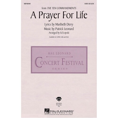 A Prayer For Life SATB (Octavo)