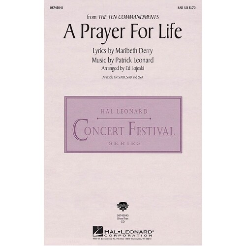 A Prayer For Life SATB (Octavo)