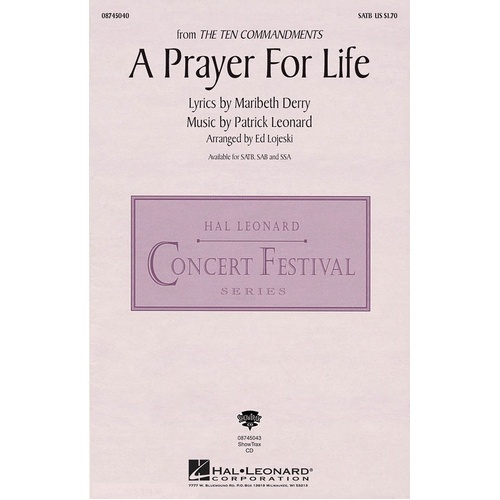 A Prayer For Life ShowTrax CD (CD Only)