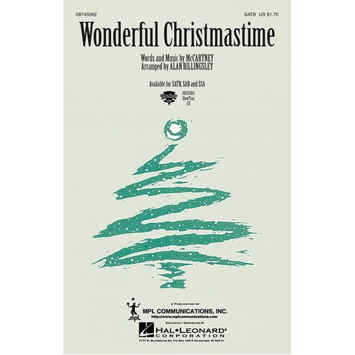 Wonderful Christmastime SAB (Octavo)