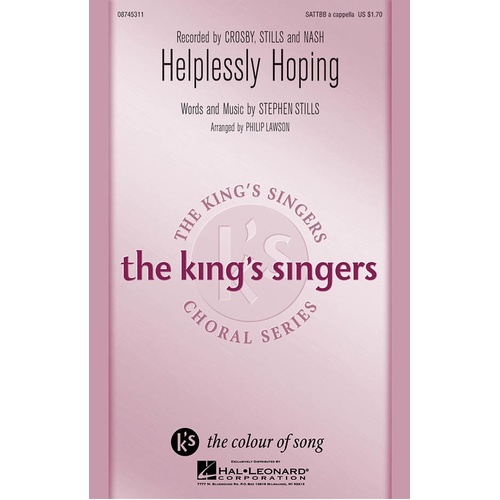 Helplessly Hoping SaTTBB A Cappella (Octavo)
