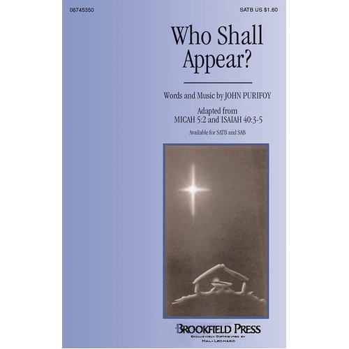 Who Shall Appear SATB (Octavo)