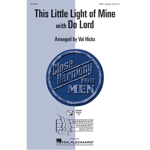 This Little Light Of Mine TTBB A Cappella (Octavo)
