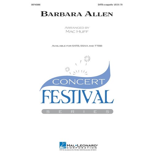 Barbara Allen SATB A Cappella (Octavo)