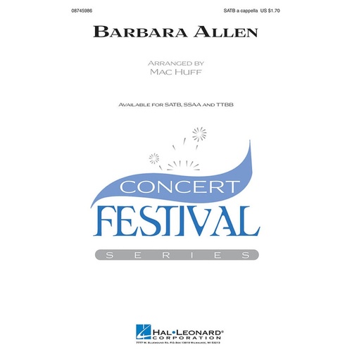 Barbara Allen TTBB A Cappella (Octavo)