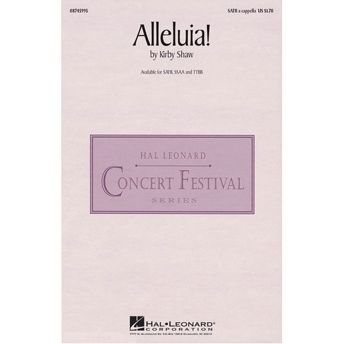 Alleluia A Cappella TTBB (Octavo)