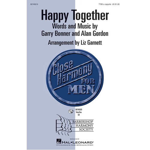 Happy Together TTBB A Cappella (Octavo)