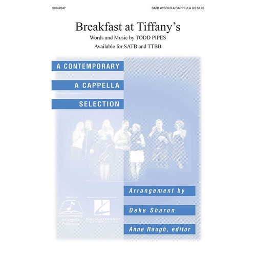 Breakfast At Tiffanys SATB A Cappella (Octavo)
