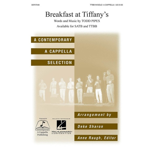 Breakfast At Tiffanys TTBB A Cappella (Octavo)