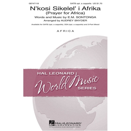 Nkosi Sikelell Afrika (Prayer For Africa) SSA (Octavo)
