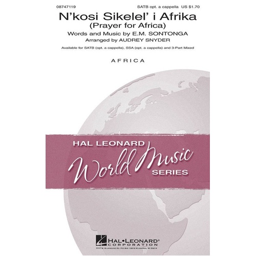N'kosi Sikelel' I Afrika 3-Part Mixed Choral Score by Hal Leonard