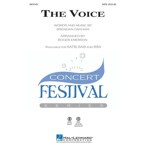 The Voice SSA - Choral Sheet Music by Brendan Graham, Arranged by Roger Emerson, Hal Leonard, 12 Pages, Duration: ca. 3:00