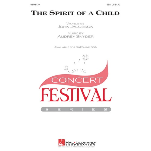 Spirit Of A Child SSA (Octavo)