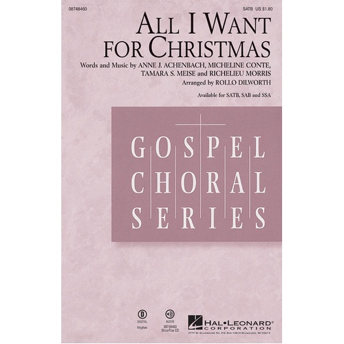 All I Want For Christmas ShowTrax CD (CD Only)