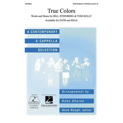 True Colors SSAA A Cappella Choral Score by Deke Sharon - 8 Pages