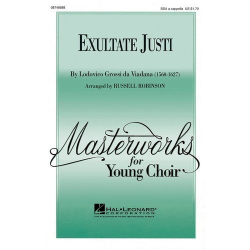 Exultate Justi 3 Pt A Cappella (Octavo)